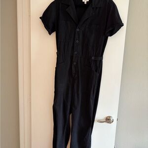 Pistola Black Button-Up Jumpsuit